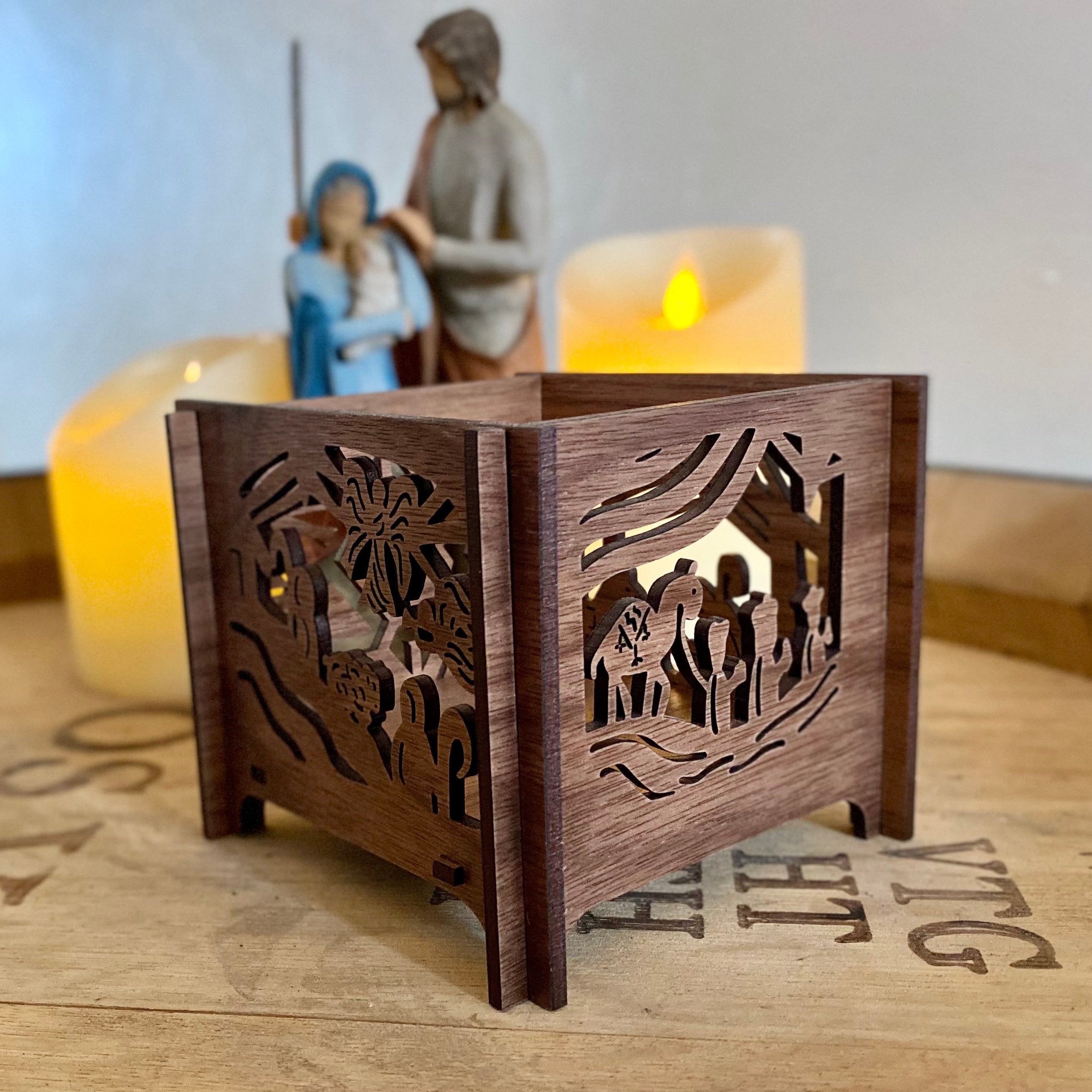 Nativity Scene Candle Holder
