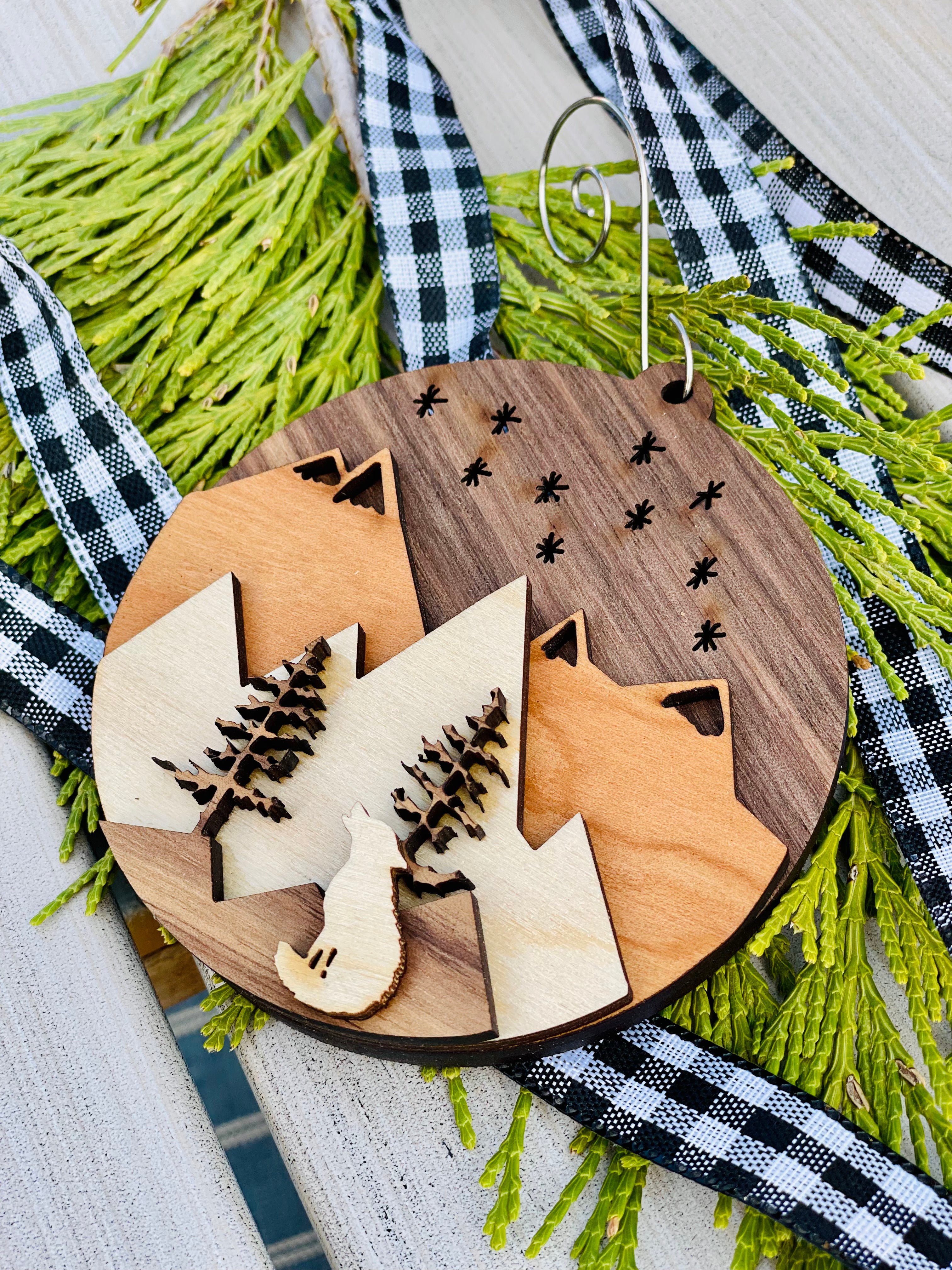 Mountain Scene 3D Ornament