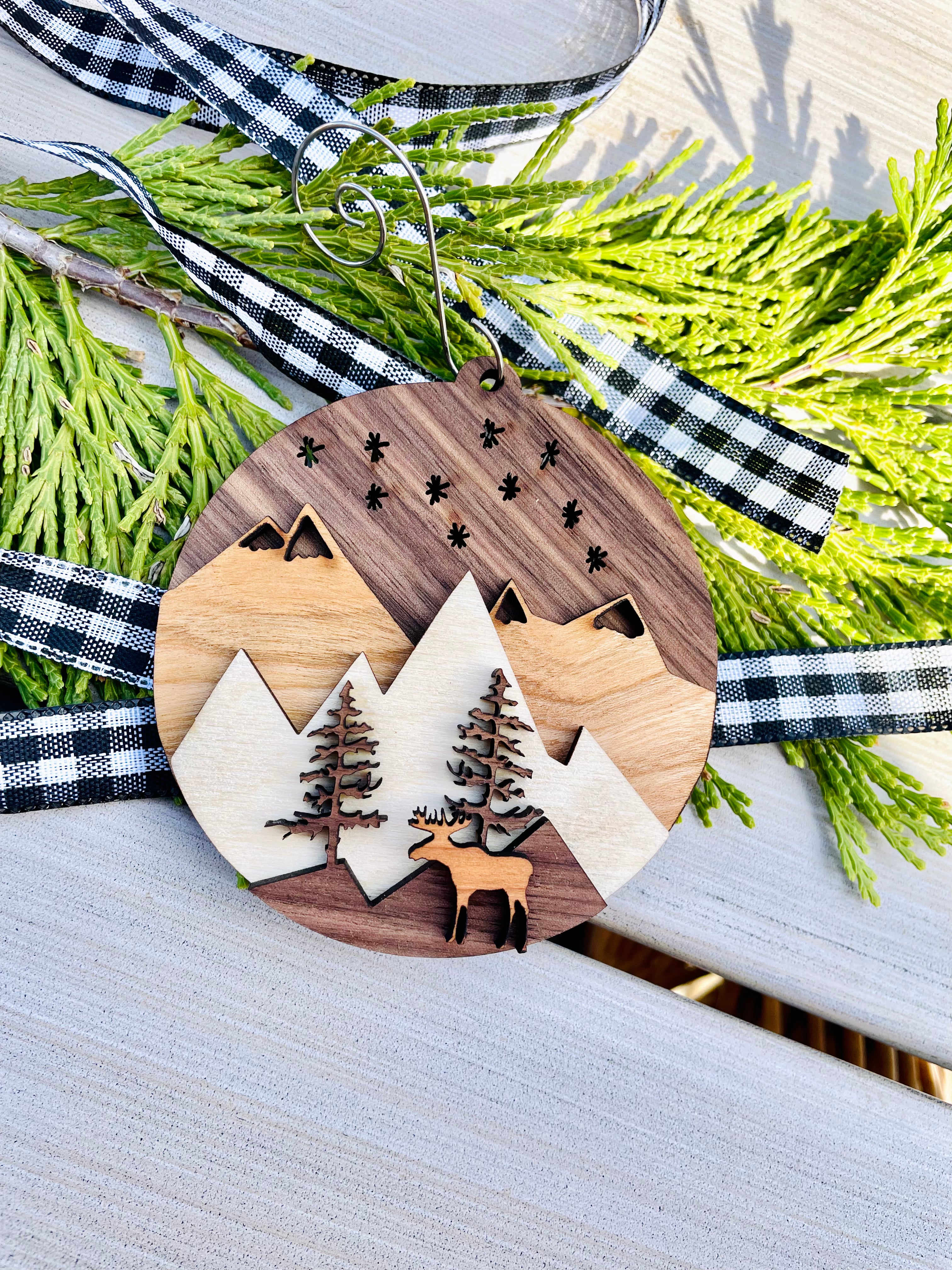 Mountain Scene 3D Ornament