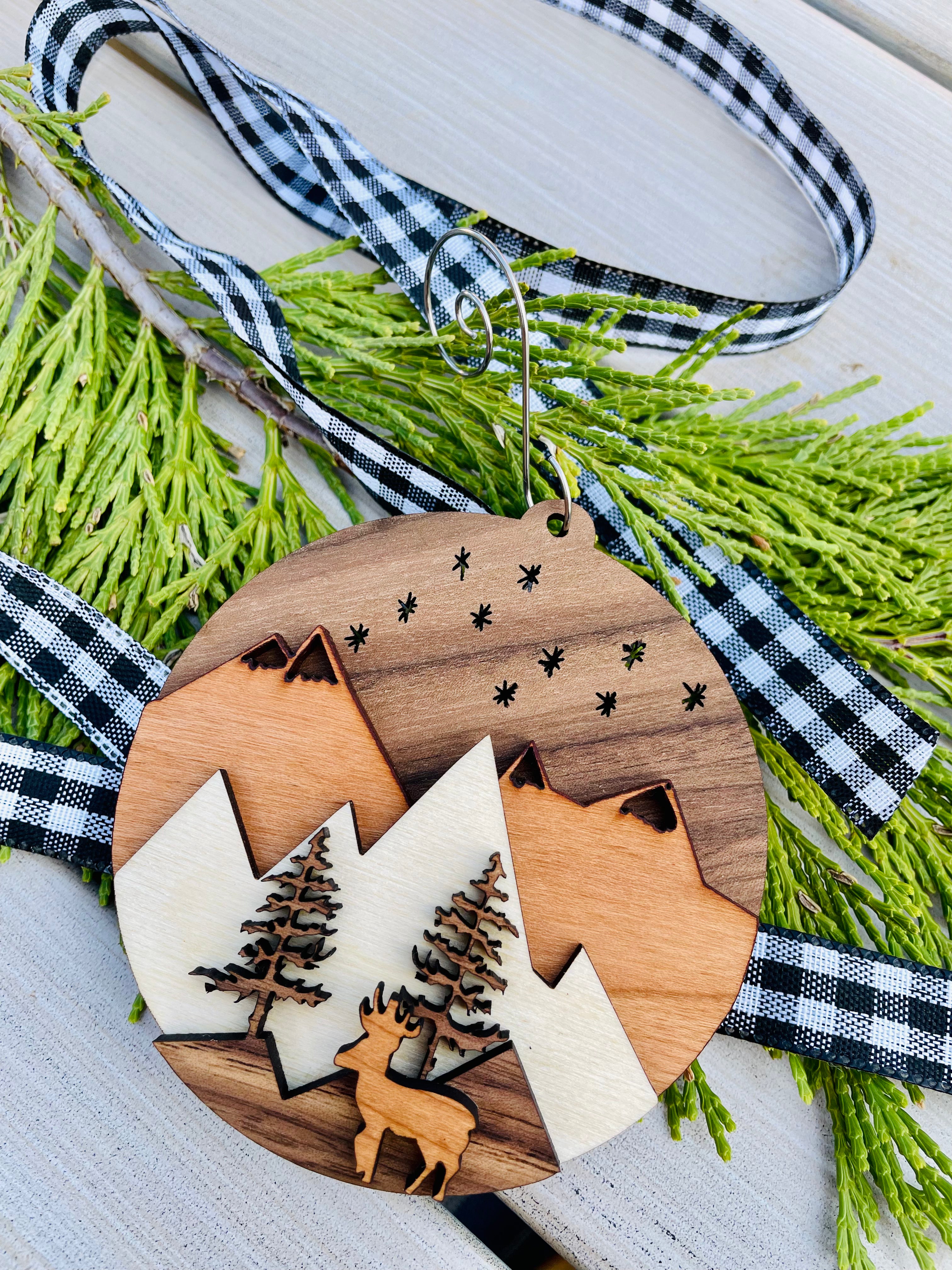 Mountain Scene 3D Ornament