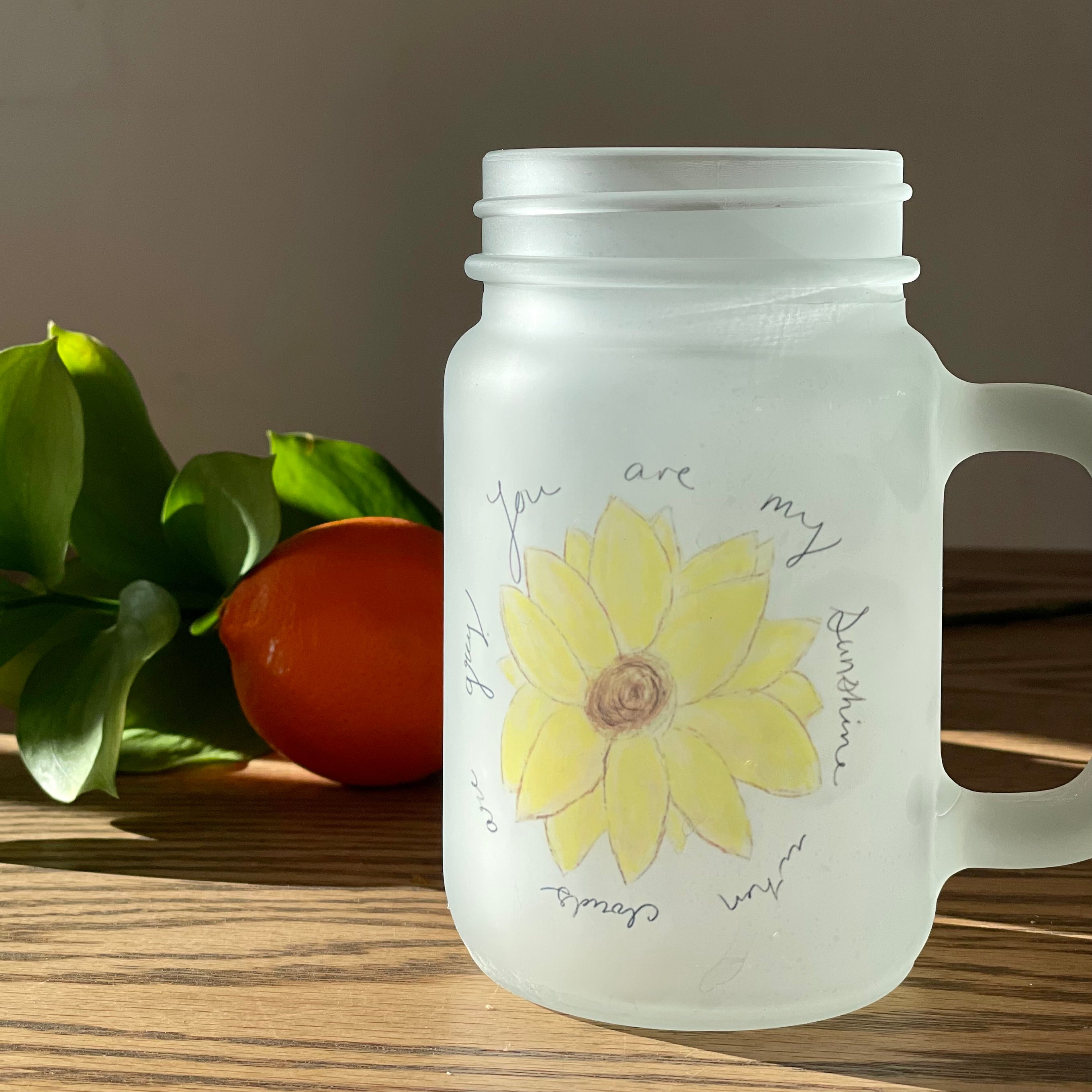 You Are My Sunshine Glass