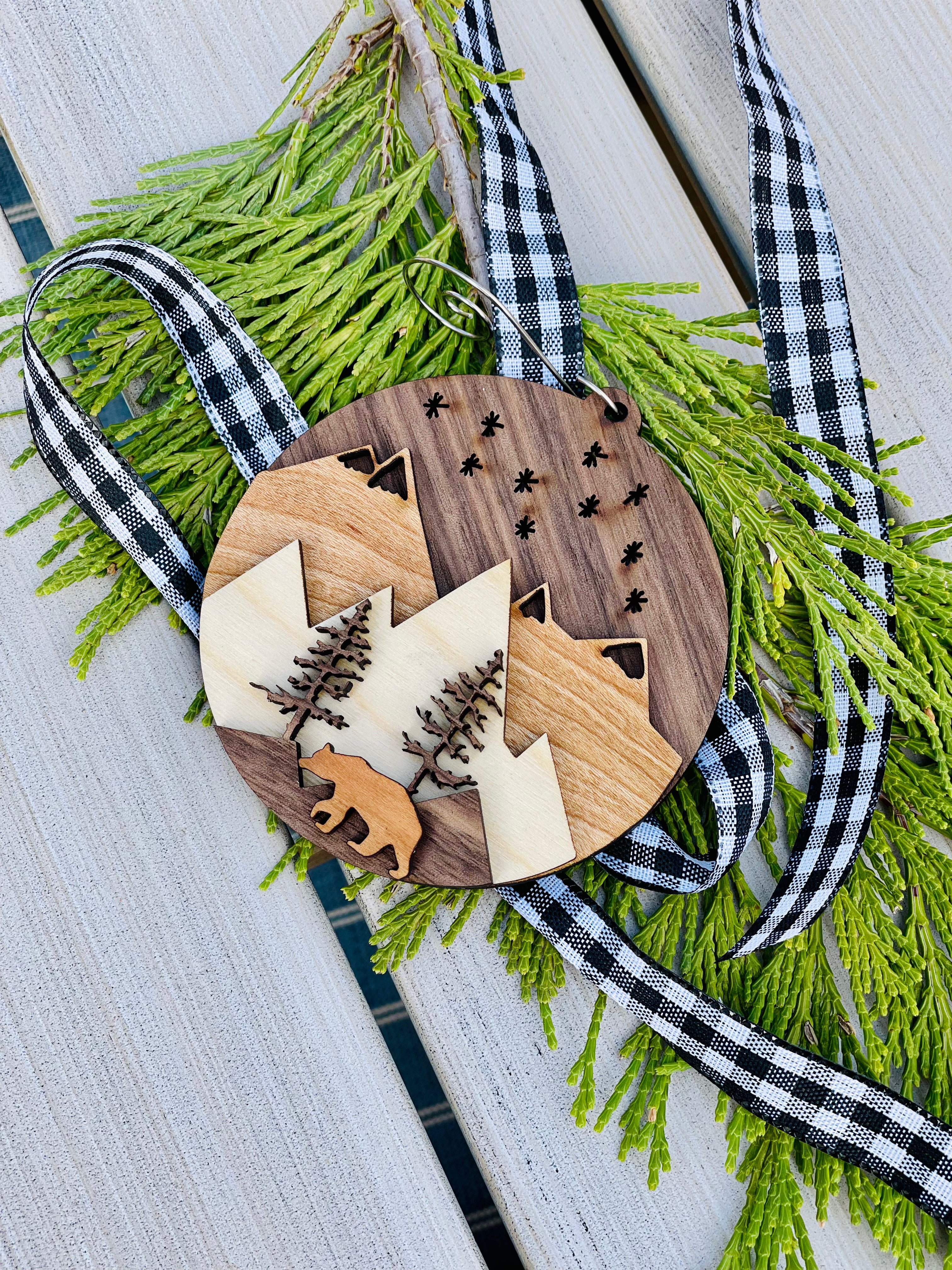 Mountain Scene 3D Ornament