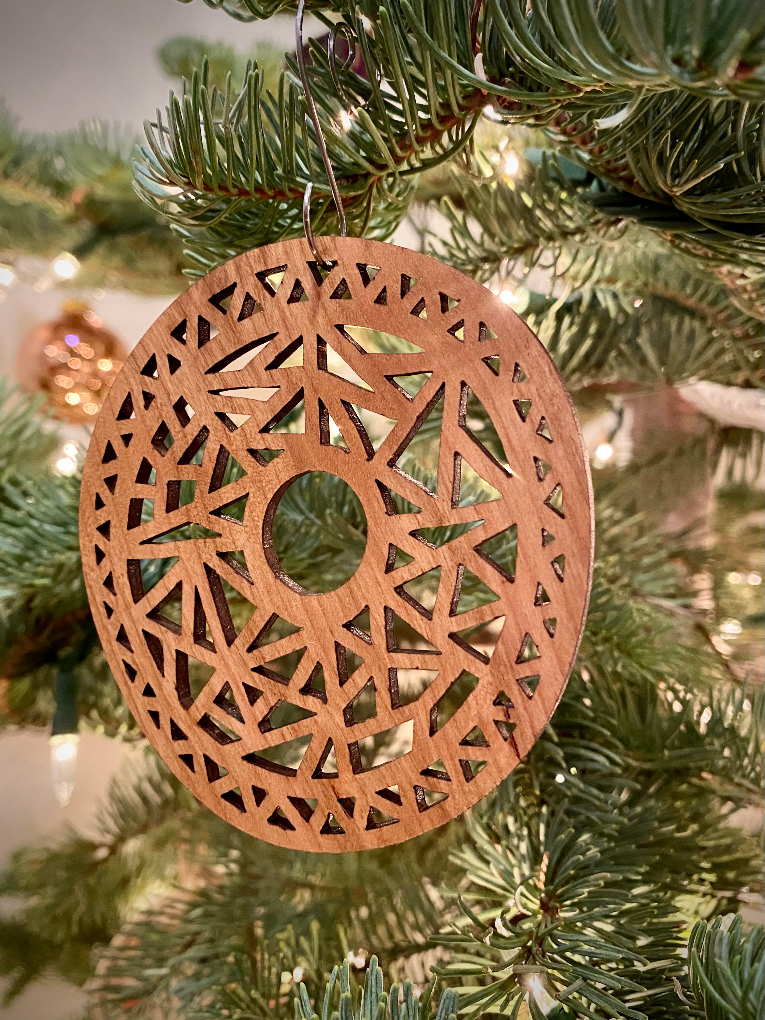 Wood Kaleidoscope Ornament