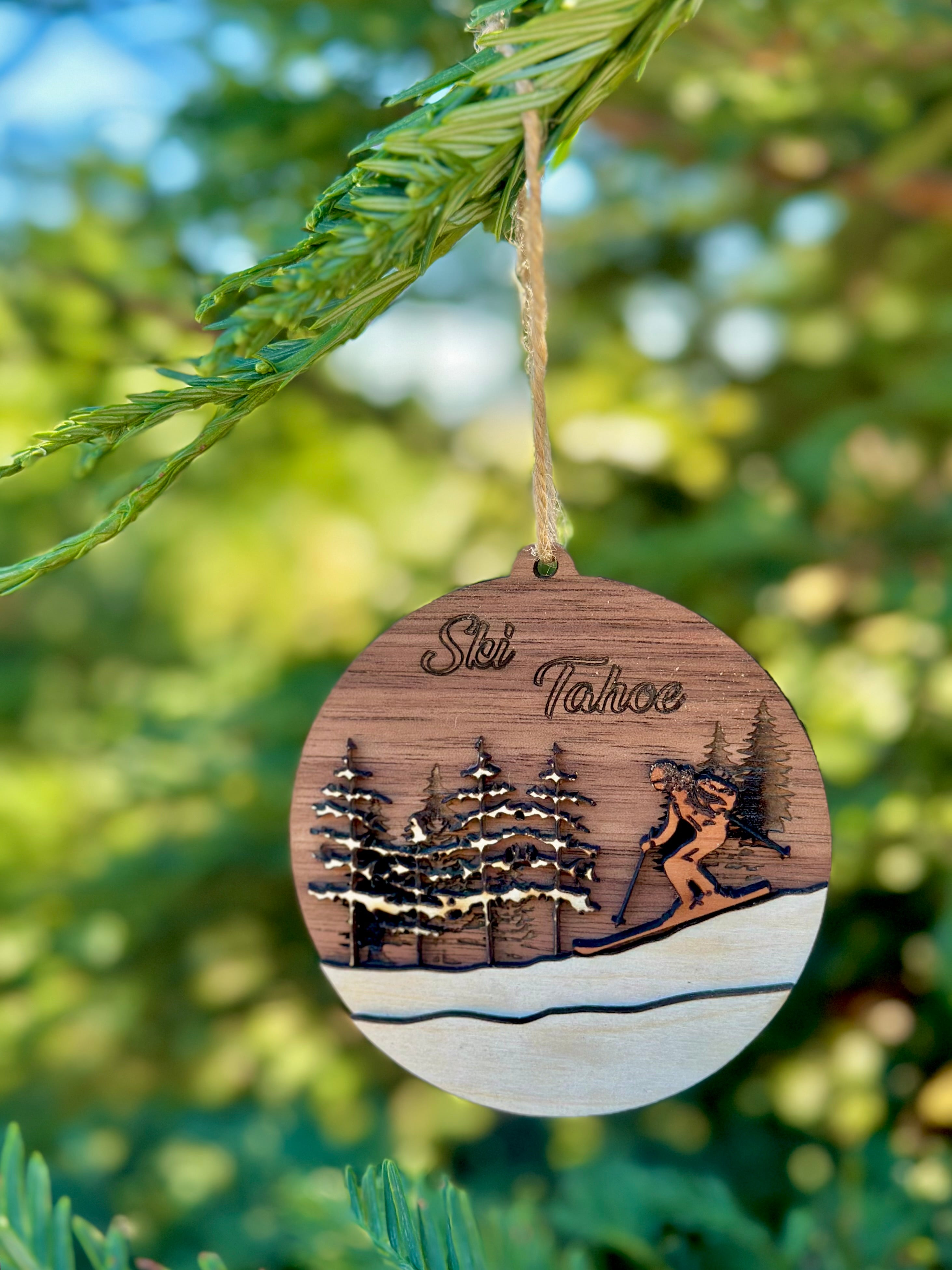 Ski Mountain Layered Ornament – The Acorn and Fox