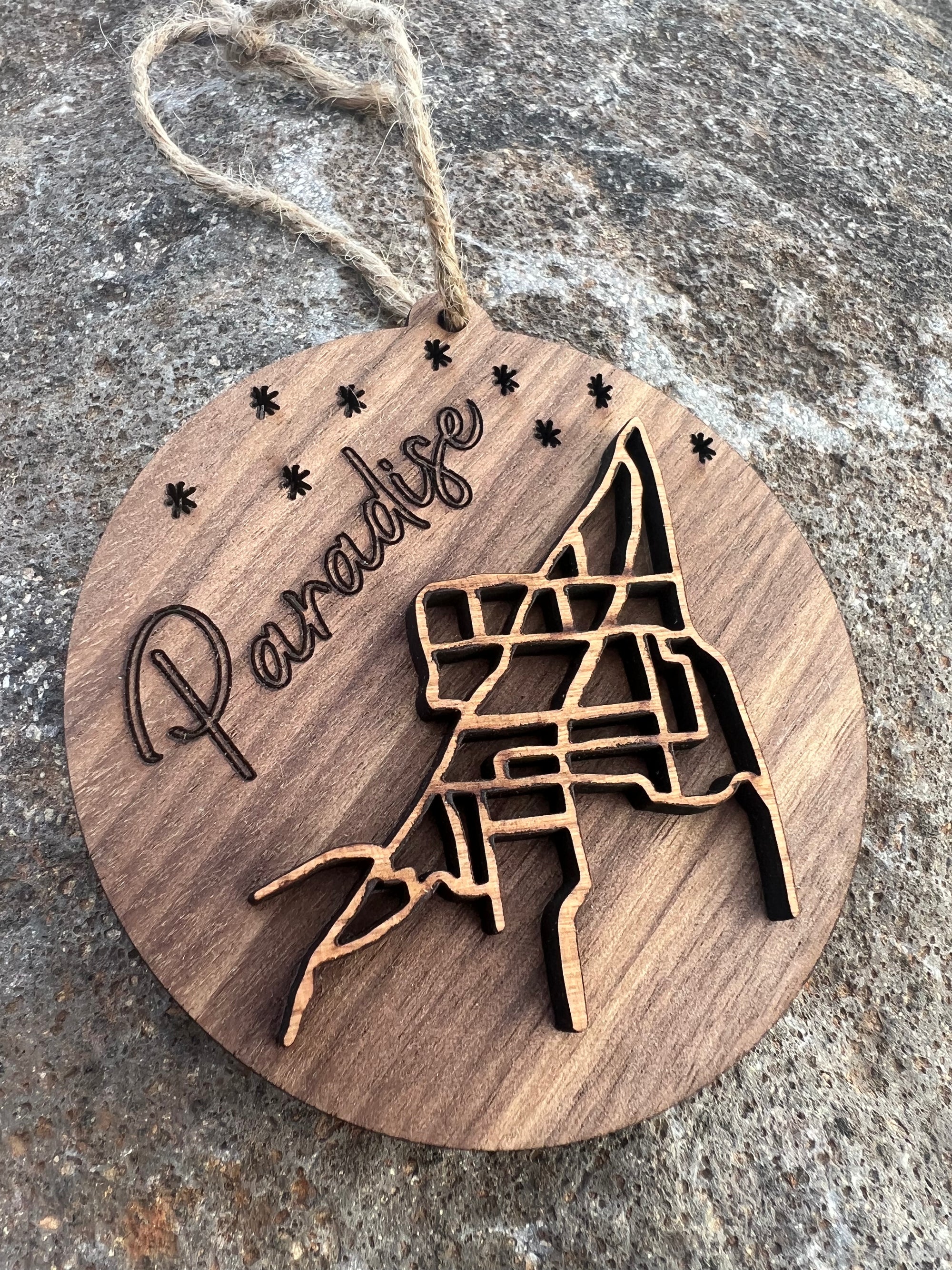 Paradise Map 3D Ornament