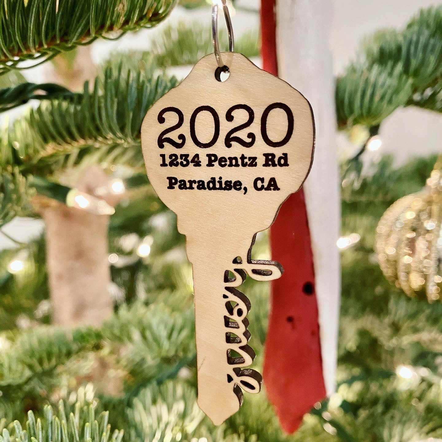 Custom Wood Key Ornament