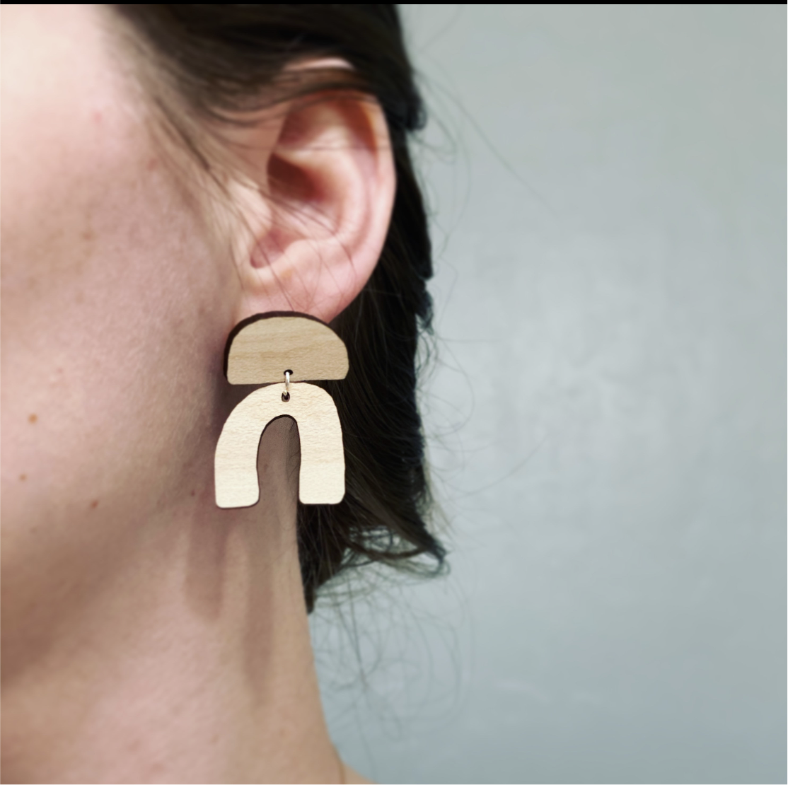 Statement Half-moon Arch Stud Earring
