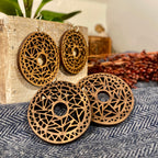 Wood Kaleidoscope Earrings