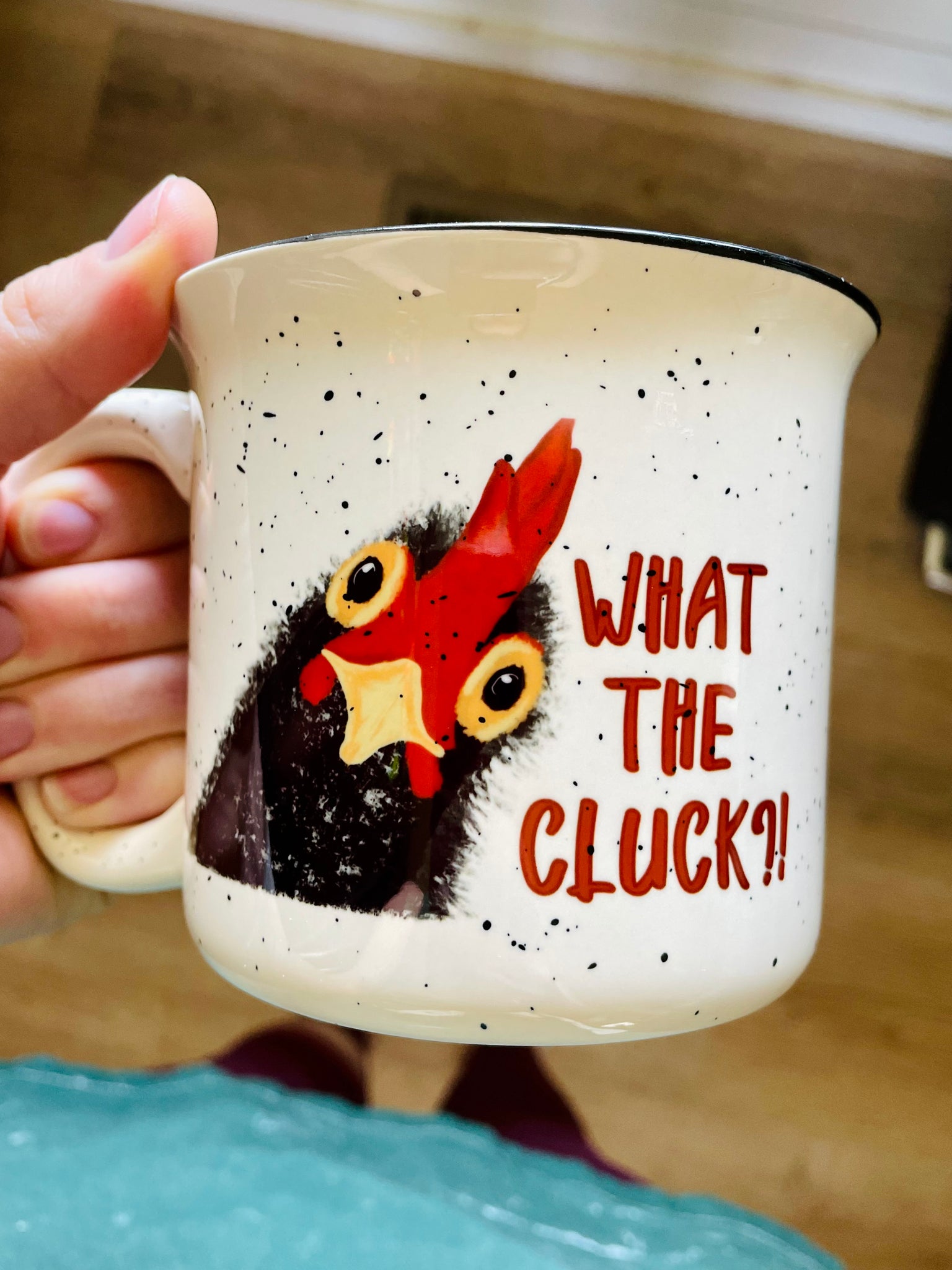 What the Cluck?! Ceramic Camper Mug