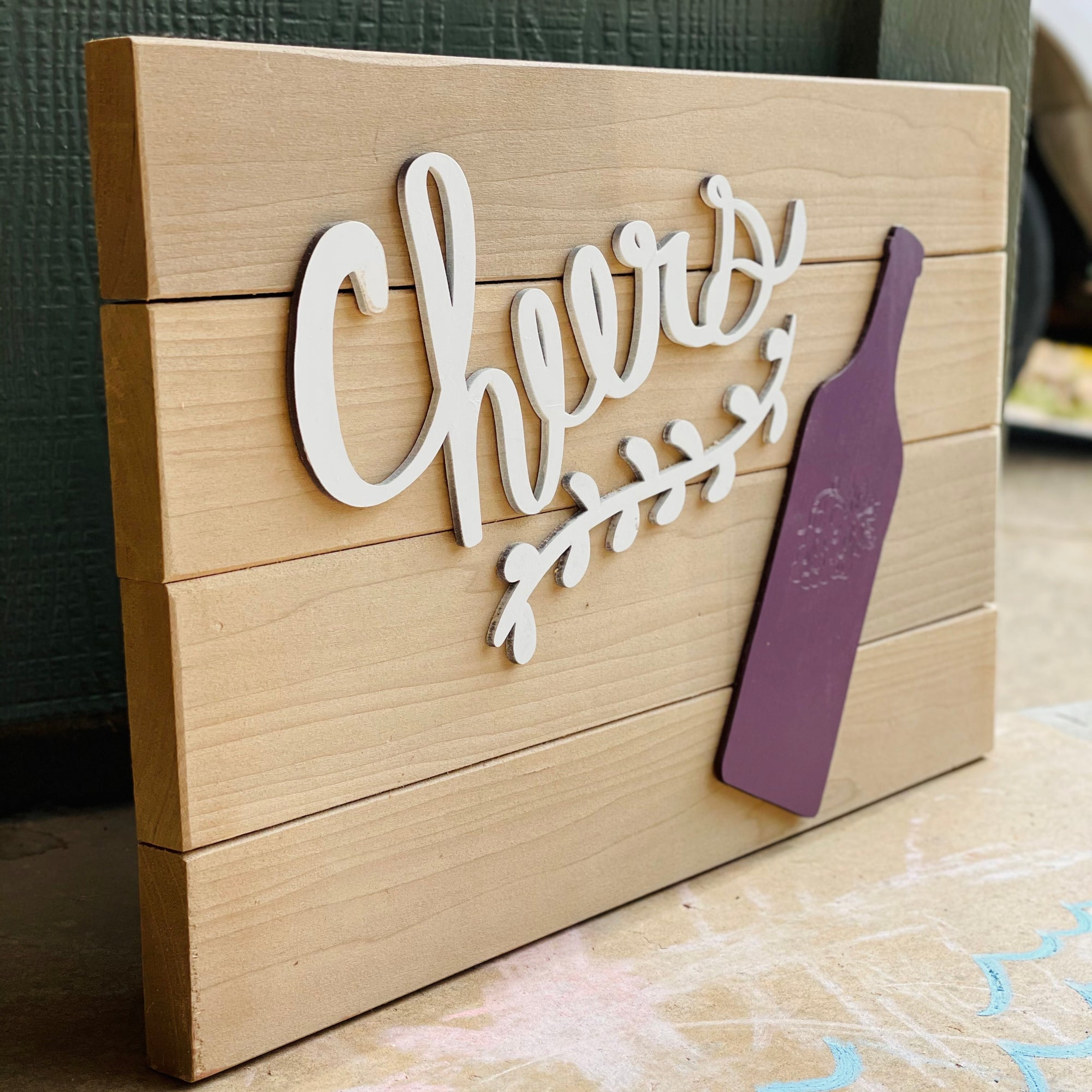 Cheers Rustic Sign