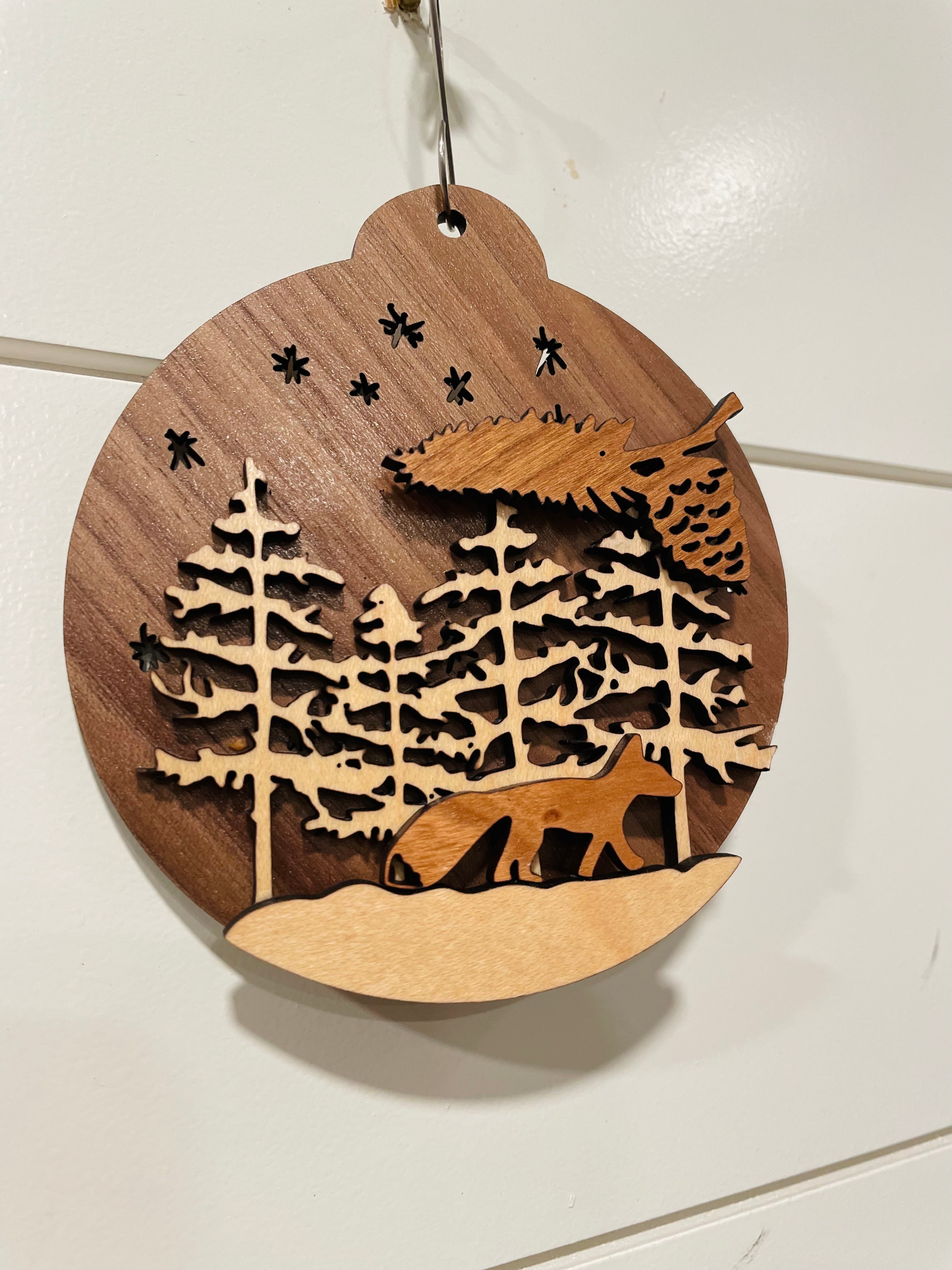 Woodland Scene 3D Ornament
