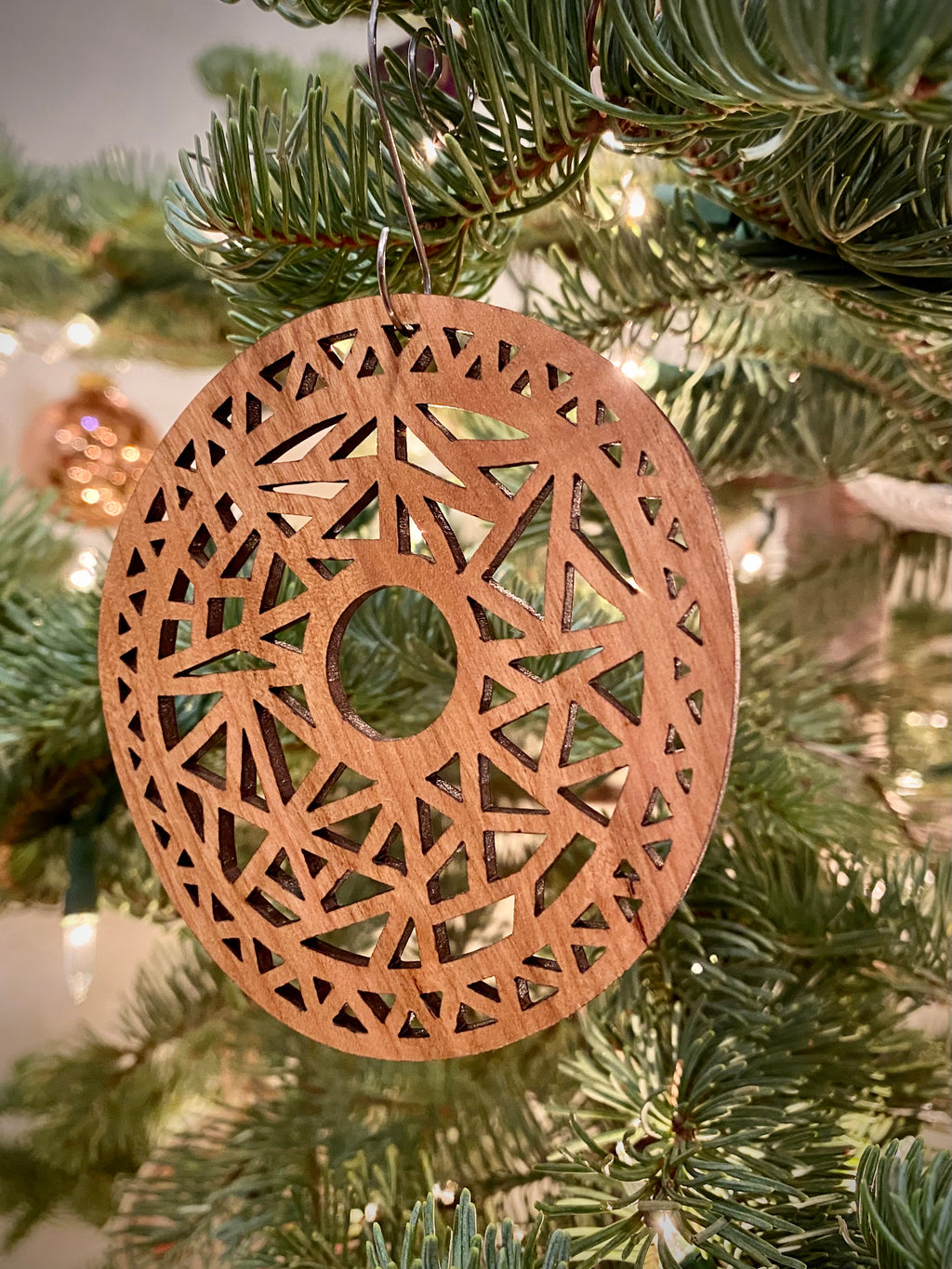 Wood Kaleidoscope Ornament
