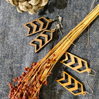Wood Chevron Earring